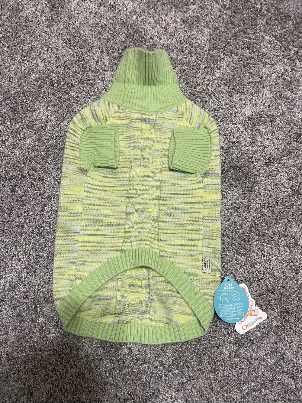 adidas Green Marled Knit Dog Sweater